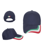 Cappellino visiera precurvata in denim Italia