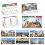 Calendario figurato tavolo Italia in vista