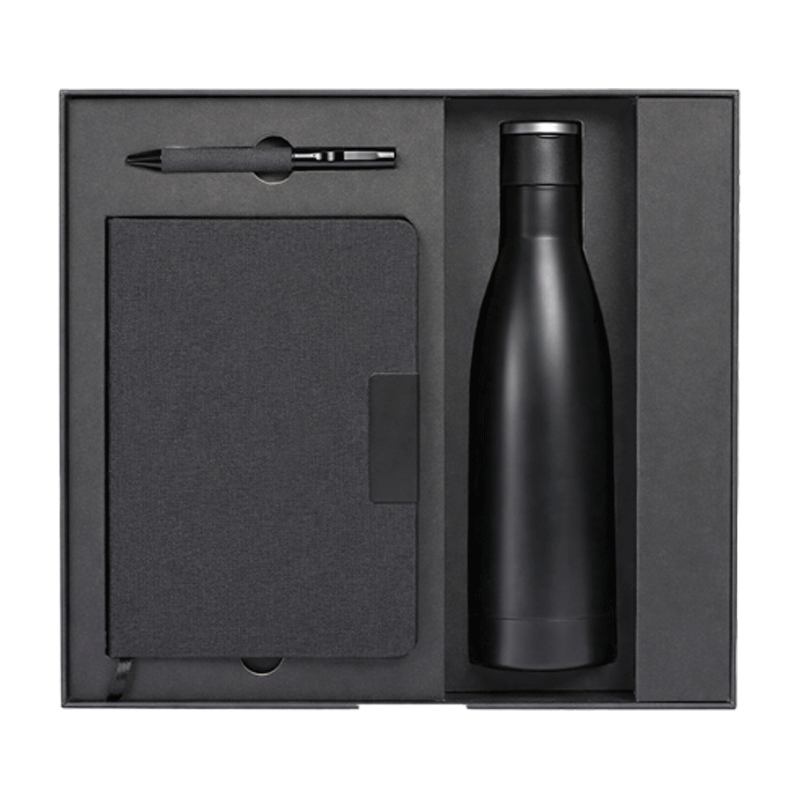 rp1081_2 set regalo multiuso 3 pezzi: blocco notes, penna e borraccia VEJA - immagine 1