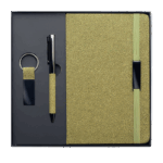 set regalo eco 3 pezzi: notes tavolo, penna e portachiavi CITRUS