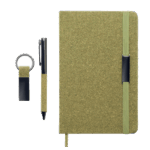 set regalo eco 3 pezzi: notes tavolo, penna e portachiavi CITRUS - immagine 2