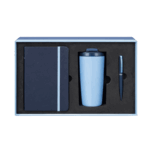 set regalo 3 pezzi: notebook tavolo, penna e tazza termica PROOF