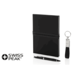 set regalo 3 pezzi: notebook tavolo, penna e portachiavi LUCANO - immagine 2